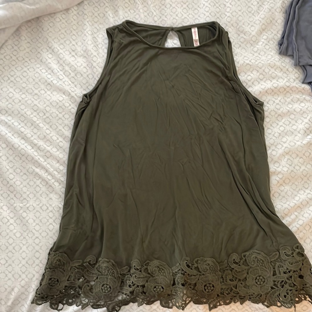 Olive green tank top